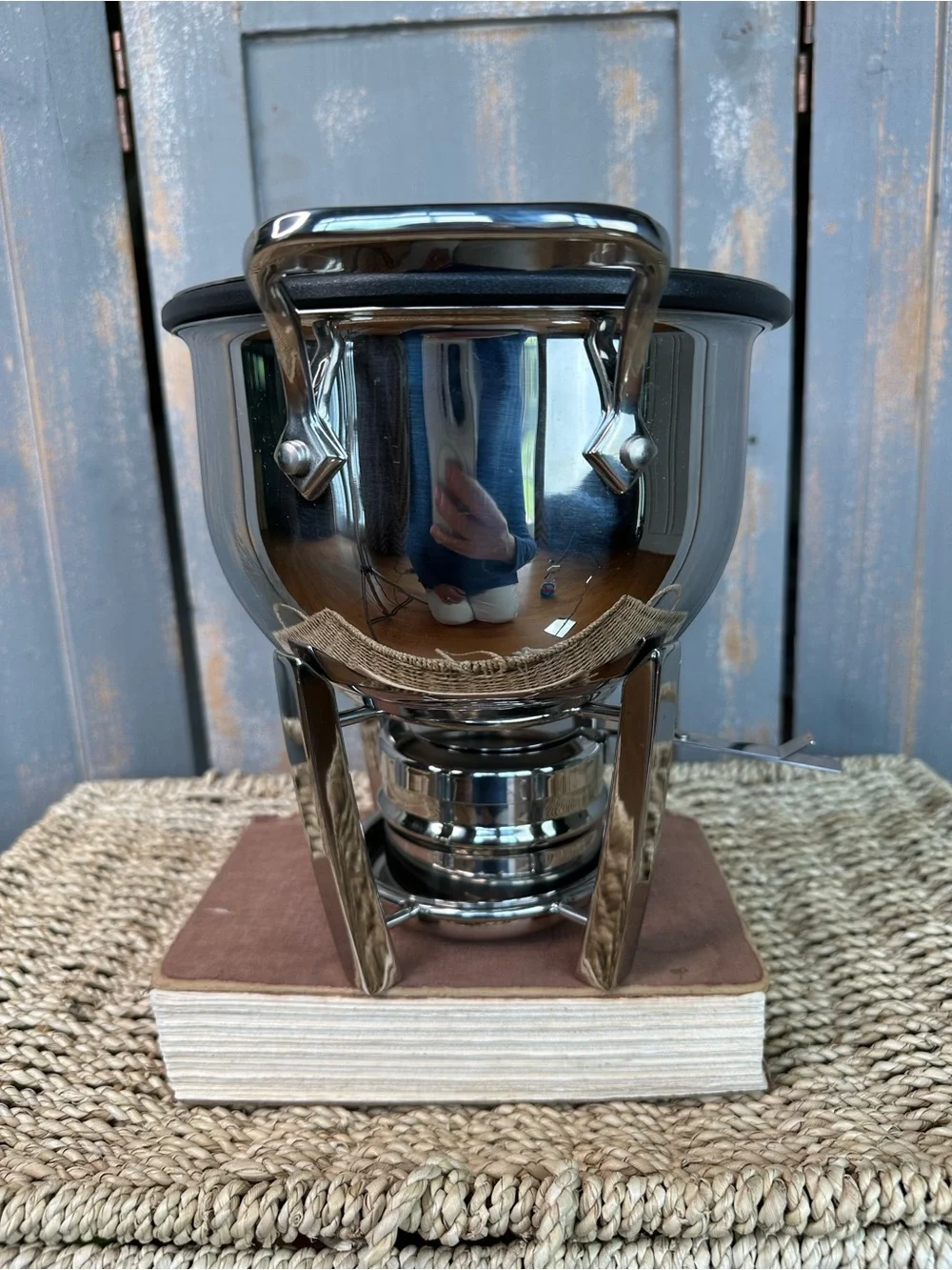 All-Clad Fondue Pot Stainless Steel Cast Aluminum Insert 3 1/2 Qt. NWOB